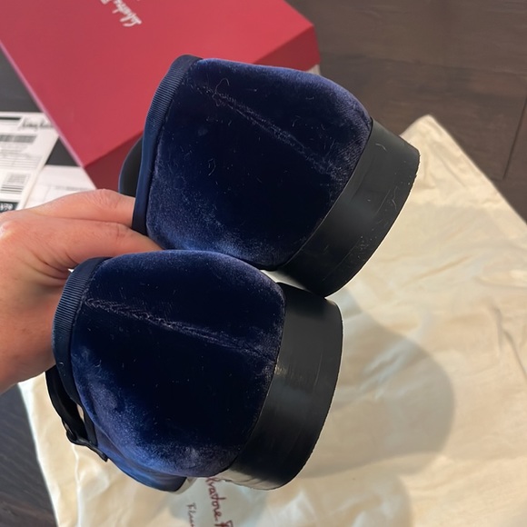 Men’s Lord 2 Salvatore Ferragamo Velvet Loafers Size 10 EE - Picture 5 of 12